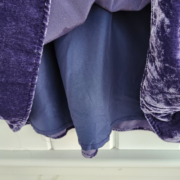 Crewcuts Purple Tiered Velvet Dress Size 7 - Picture 5 of 7